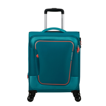 American Tourister Pulsonic Spinner Bővíthető Kabinbőrönd 55cm StoneTeal