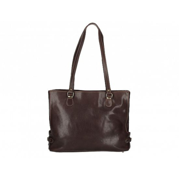 Valódi bőr női válltáska sötétbarna színben S7195 DarkBrown