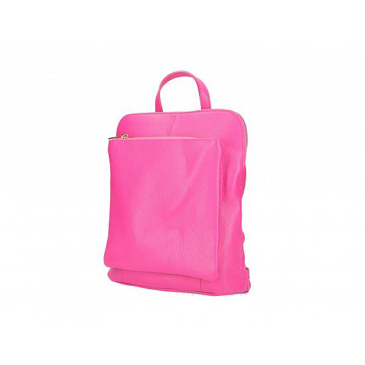 Valódi bőr női Ipad tartós hátizsák " S méret fukszia színben S7139 Fuchsia