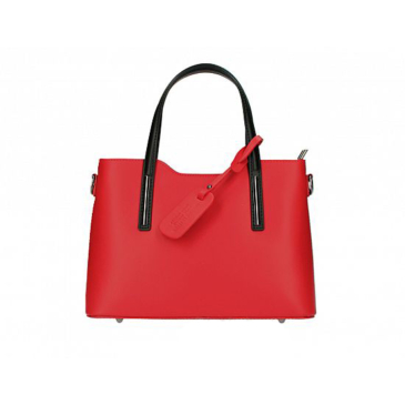 Valódi bőr női táska M9018 Red+Black