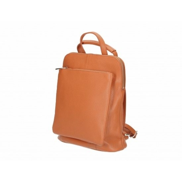 Valódi bőr női Ipad tartós hátizsák " S méret narancs színben S7139 Papaya