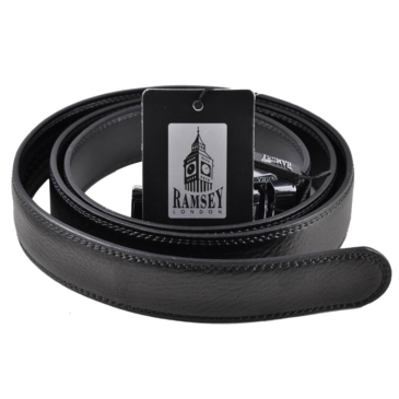 Ramsey London automata Férfi bőr öv fekete színben 130cm