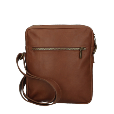 Valódi bőr férfi válltáska konyak színben TR195 Cognac