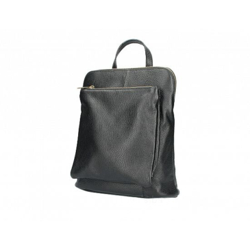 Valódi bőr női Ipad tartós hátizsák " S méret fekete színben S7139 Black