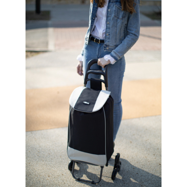 Virágos gurulós lépcsőjáró bevásárlókocsi 