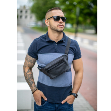 Valódi bőr brifkó övtáska L