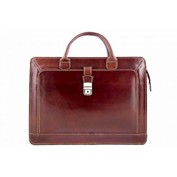 Valódi bőr aktatáska barna színben