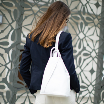 Valódi bőr női hátizsák Fehér színben S6925