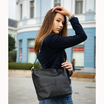 Valódi bőr női táska őzbarna színben