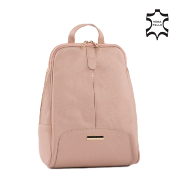 Valódi bőr női hátizsák púder színben