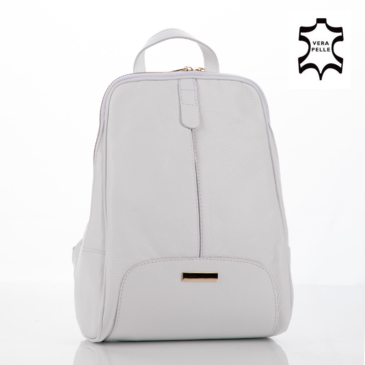 Valódi bőr női hátizsák fehér színben