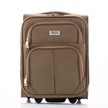 Kis méretű kabinbőrönd camel színben