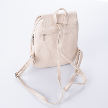 Valódi bőr női hátizsák bézs színben