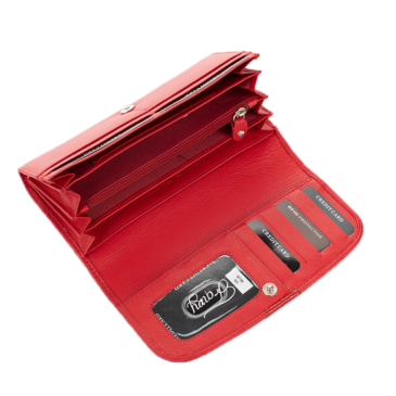 Fairy Crystal valódi bőr női pénztárca NP 789 Red RFID védelemmel