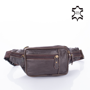 Valódi bőr övtáska barna színben