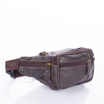 Valódi bőr övtáska barna színben
