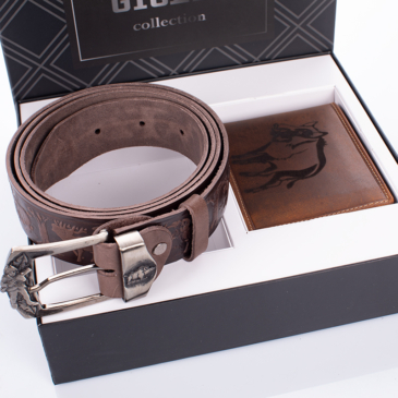 GIULIO vadász pénztárca és öv ajándékcsomag