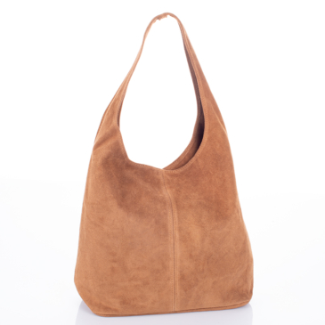 Valódi velúrbőr női táska őzbarna színben