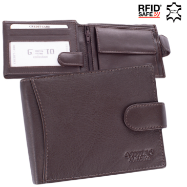 GIULIO valódi bőr férfi pénztárca  RFID rendszerrel ( 8 kártyatartó )