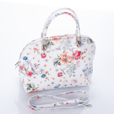 Valódi bőr virágos női táska