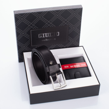 GIULIO valódi bőr pénztárca és öv ajándékcsomag