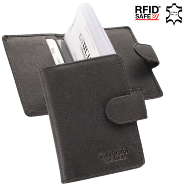 GIULIO Valódi bőr kártyatartó RFID védelemmel