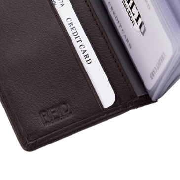 GIULIO COLLECTION valódi bőr kártyatartó RFID rendszerrel