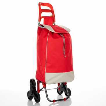 Euroline gurulós lépcsőjáró bevásárlókocsi Piros színben