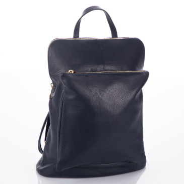 Valódi bőr női hátizsák 3 funkciós sötétkék színben
