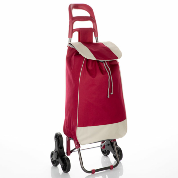 Euroline gurulós lépcsőjáró bevásárlókocsi Bordó színben
