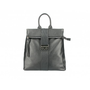 Valódi bőr női hátizsák S7173 Fekete