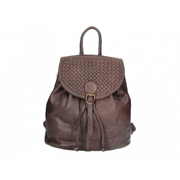Valódi bőr női Hátizsák Sötétbarna
