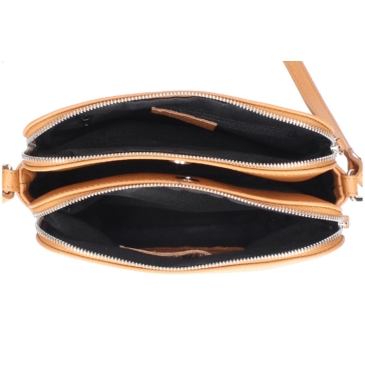 Valódi bőr női oldaltáska fehér színben