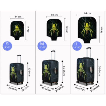 etaska Bőröndhuzat nagy méret fekete színben