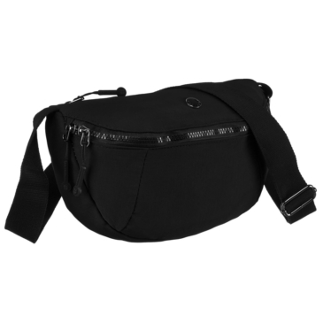 Tágas női Övtáska/Oldaltáska fekete színben