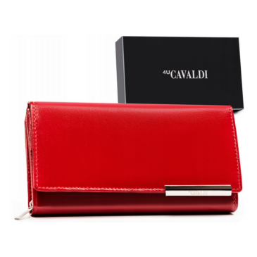 Cavaldi Valódi bőr Női Pénztárca piros színben