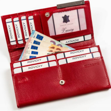 Cavaldi Valódi bőr Női Pénztárca piros színben