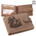 Bőr vadász pénztárca barna színben  vadászkutya mintával RFID védelemmel 5702-dog