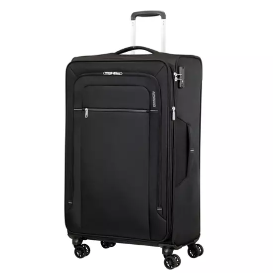 American Tourister Crosstrack Spinner bővíthető bőrönd 79 cm Black/Grey színben
