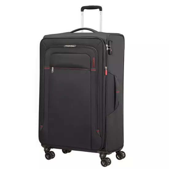 American Tourister Crosstrack Spinner bővíthető bőrönd 79 cm Grey/Red színben