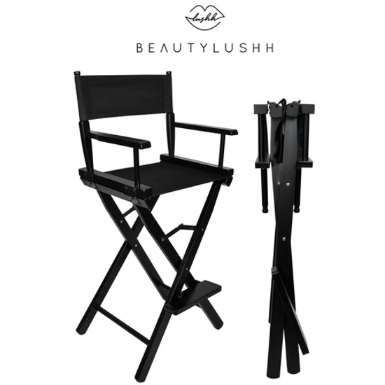 Összecsukható Makeup szék sminkes szék fekete színben