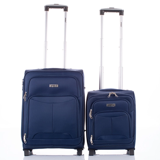Travelway Prémium 2 db-os Bőrönd szett Diplomata kék színben