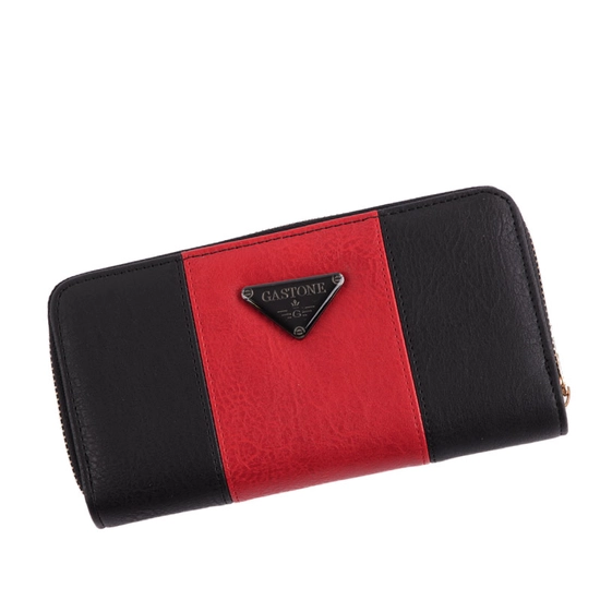 Női pénztárca fekete-piros színben