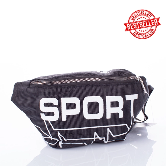Sport övtáska keresztpántos táska fekete színben