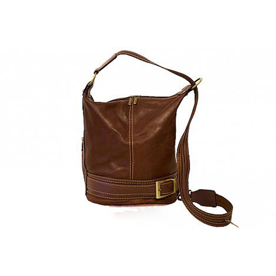 Valódi bőr női táska/hátizsák barna színben