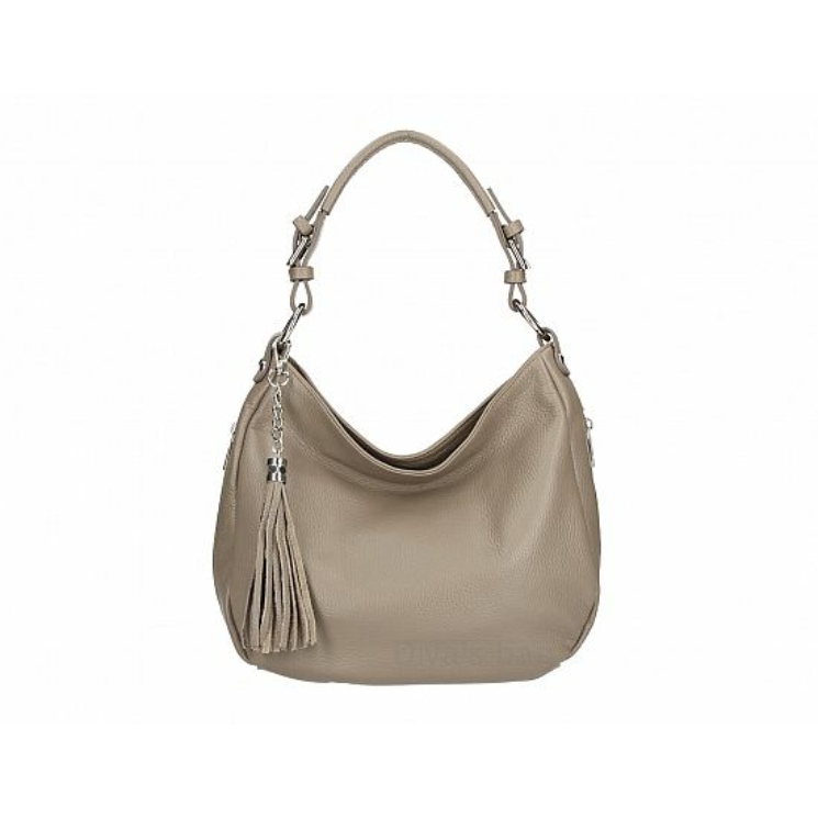 Valódi bőr női táska sötét taupe színben S7164_Fango