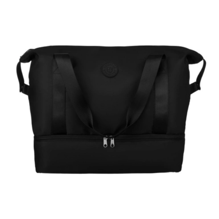 Bővíthető Sporttáska/Utazótáska fekete színben Wizzair méretű 40 x 30 x 20 cm