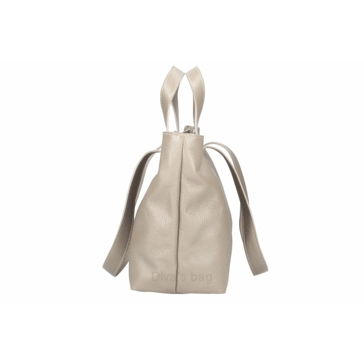 Valódi bőr női táska Taupe M9084