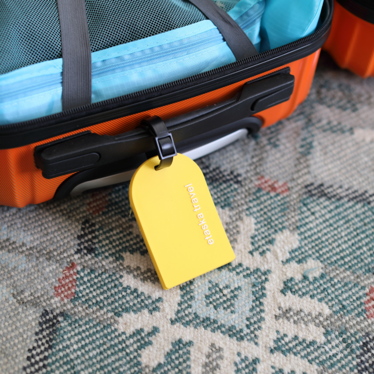 Etaska Prémium Bőröndcímke Kék