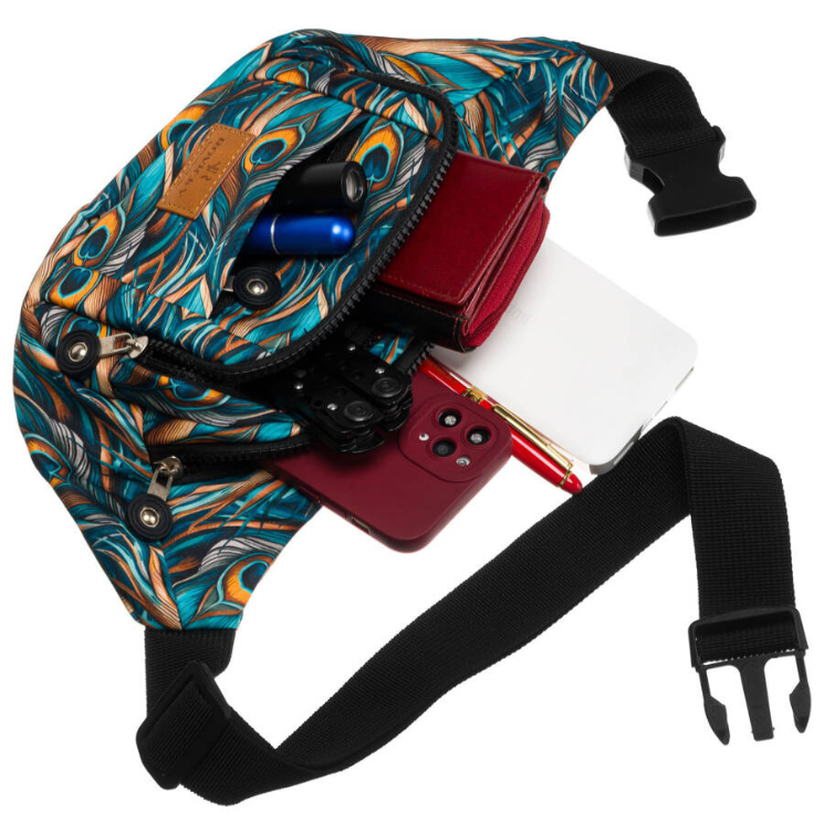 Tágas női Övtáska Divatos mintában